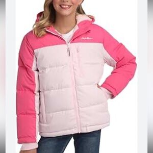 Kids Eddie Bauer Quilted Down Pink Winter Warm Jacket‎ Medium 10/12